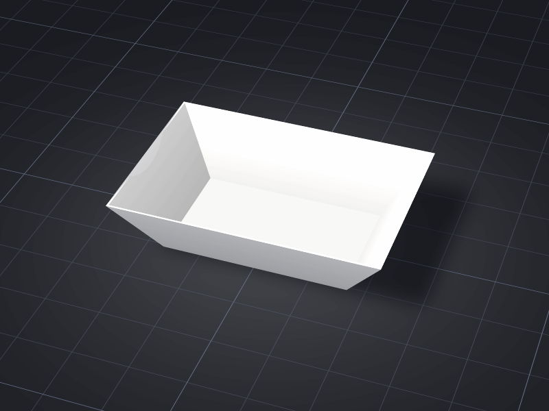 Food Tray — flared — ready design in our online tool