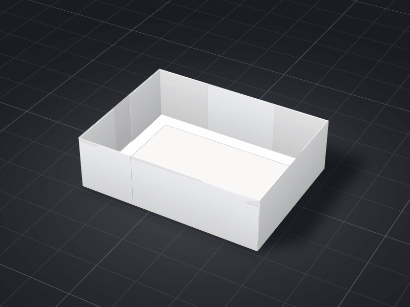 Four-Folds Tray — ready design in our online tool