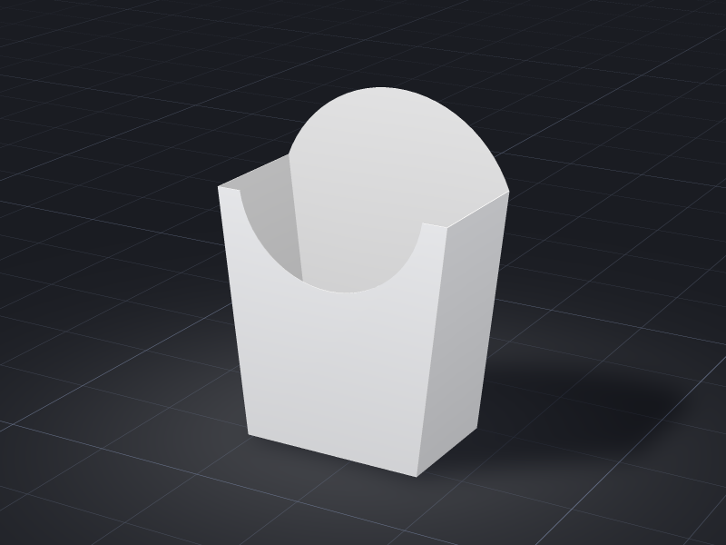 French Fries Box — ready design in our online tool
