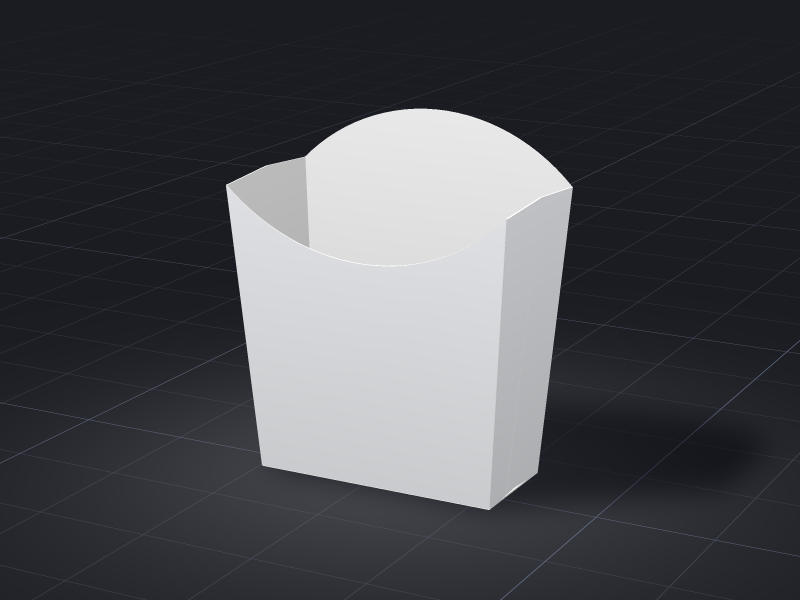 French Fries Scoop Box — ready design in our online tool