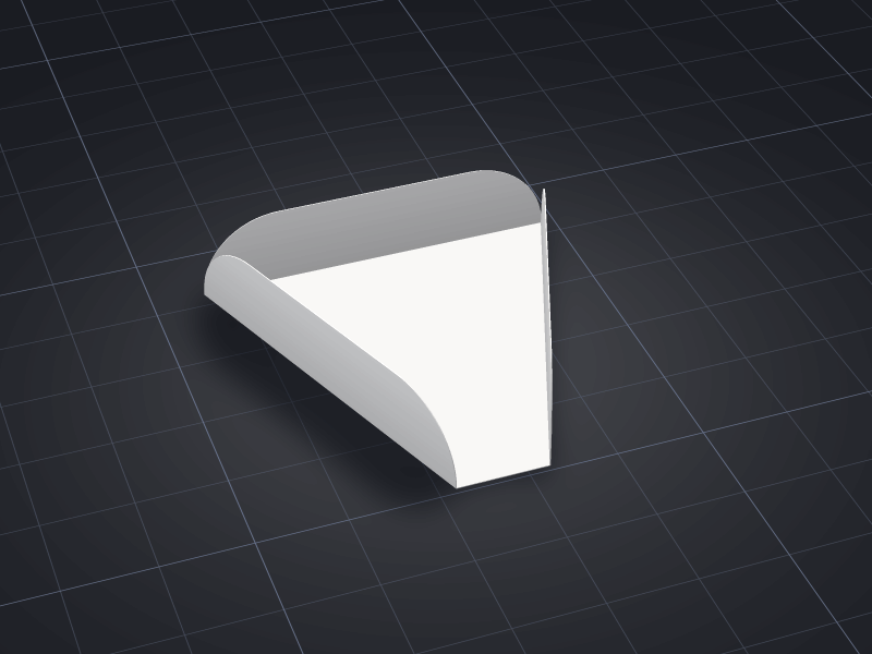 Triangle Pizza Tray — ready design in our online tool