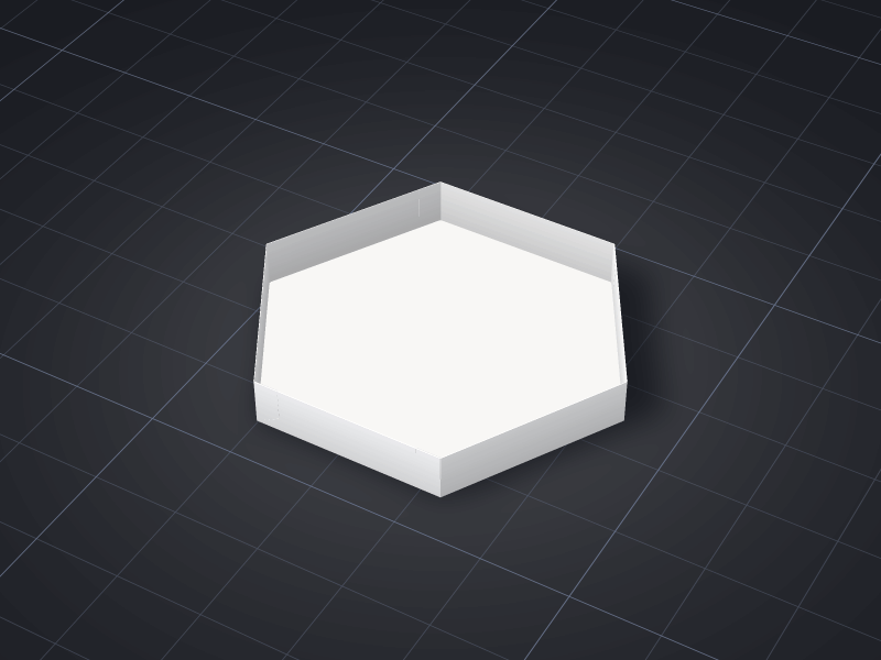 Design Hexagon Disc Tray template