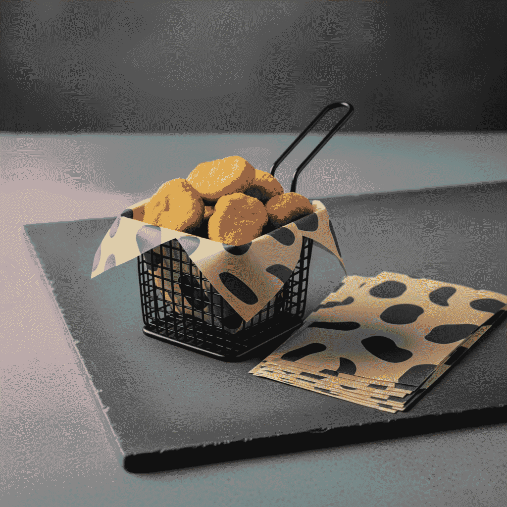 Custom printed food paper sheets with branding