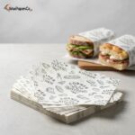 white deli paper with logo