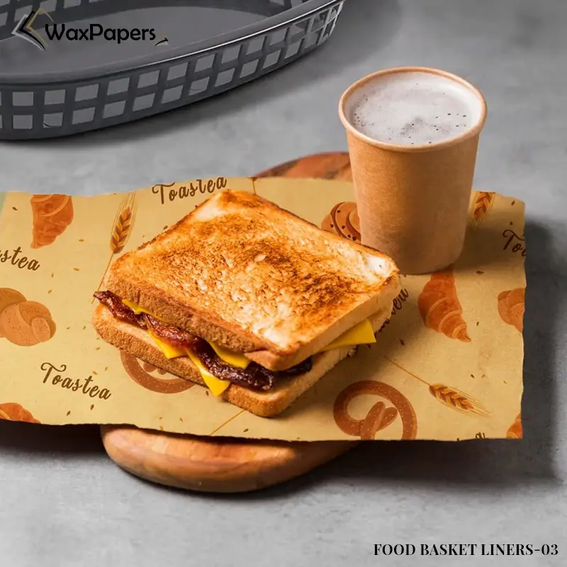 Custom food basket liners with logo