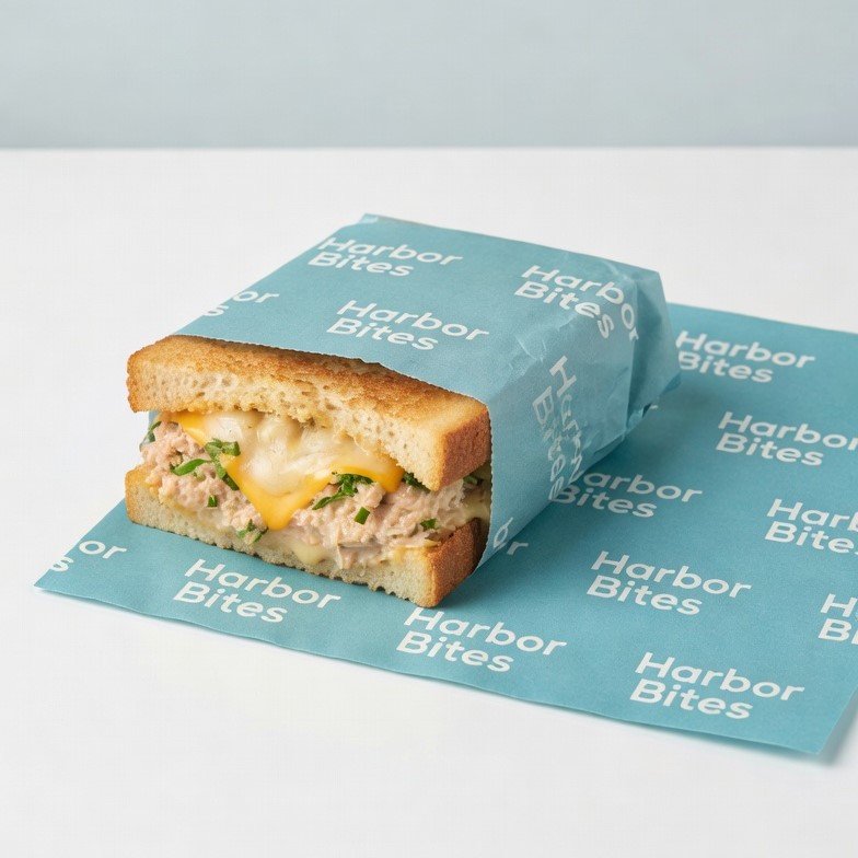 sandwich paper with logo