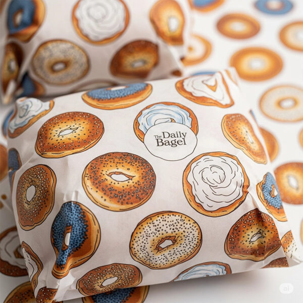 printed bagel paper