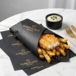 printed fish and chip paper with logo