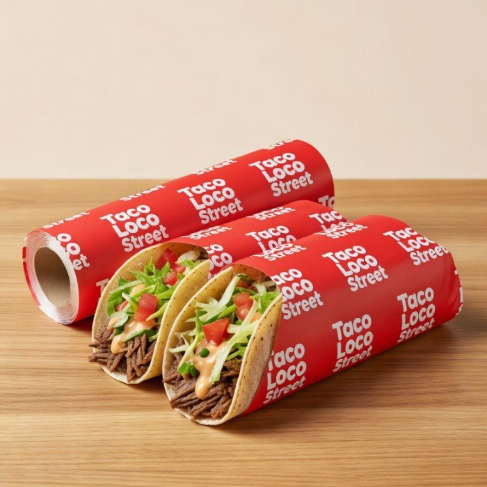 custom taco wrapping paper bulk