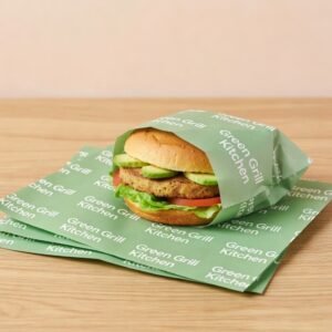 burger wrapping paper with logo