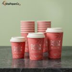 custom paper coffee cups with lids