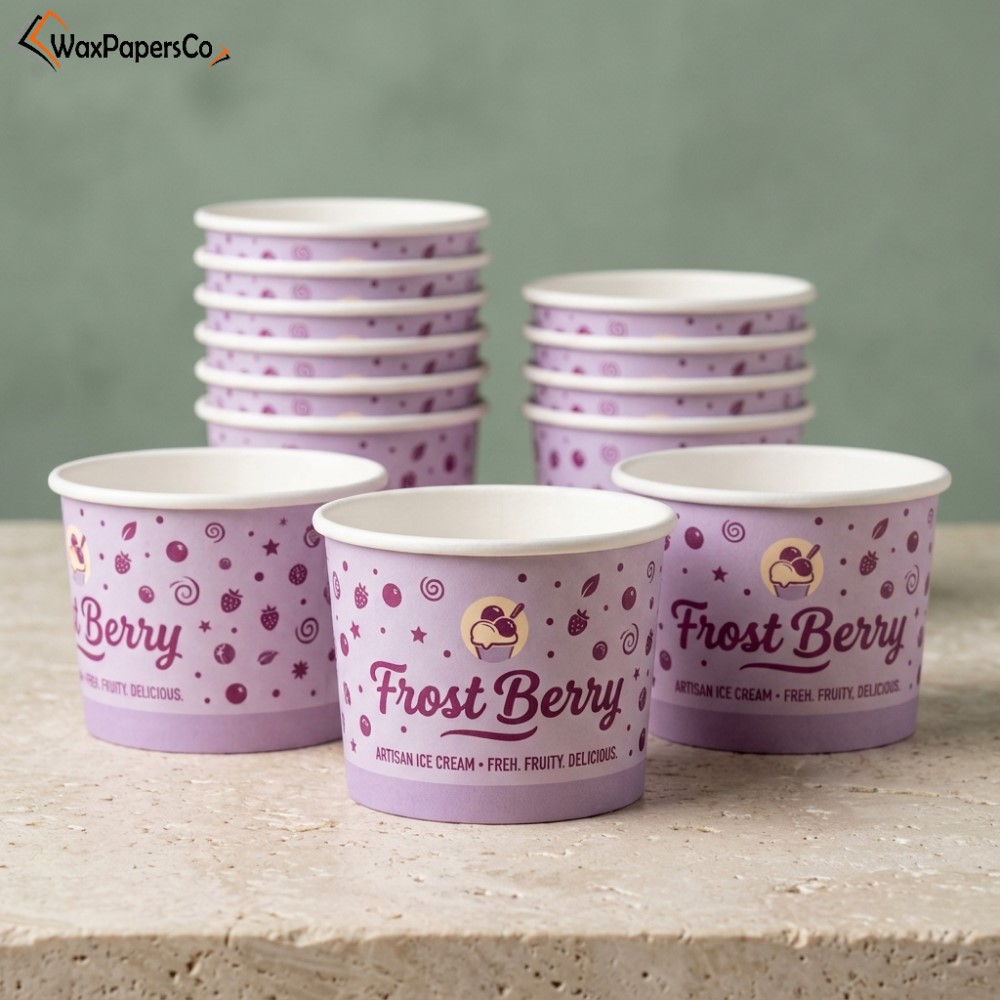 custom paper ice cream cups