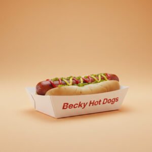printed hot dog trays with logo