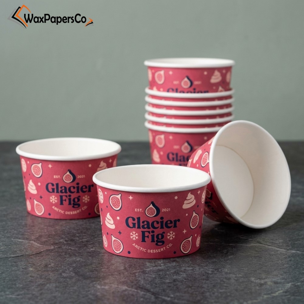 custom paper ice cream bowls with logo