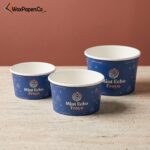 customized paper ice cream bowls