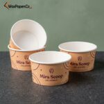 personalized paper ice cream paper bowls