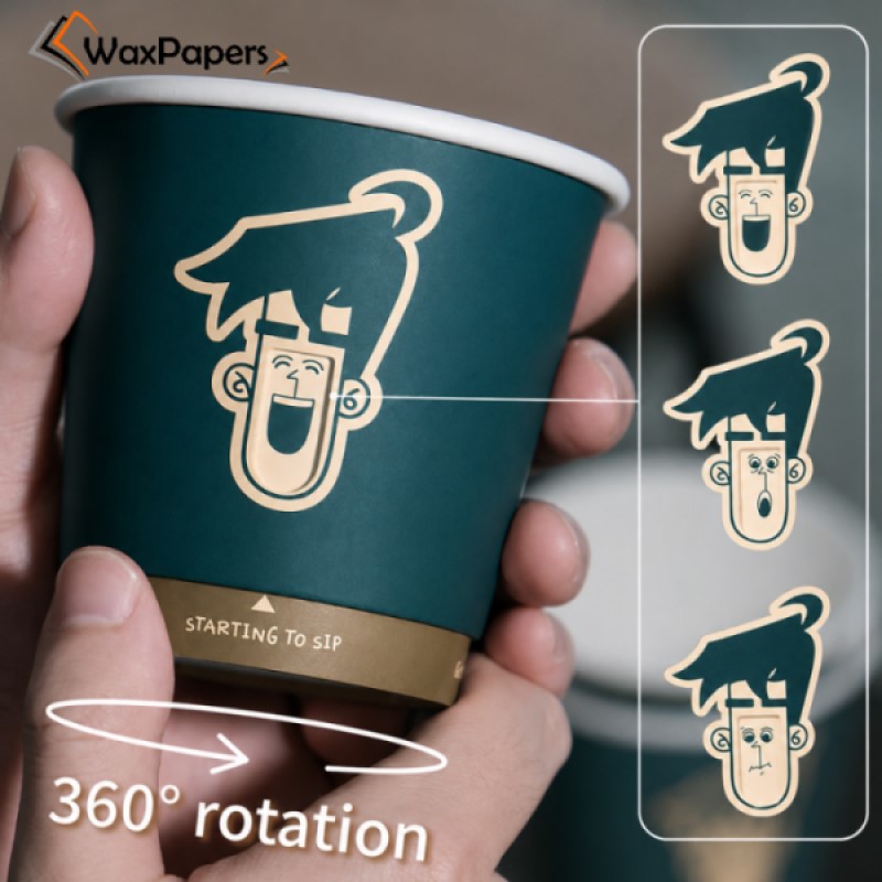 custom hollow rotating paper cups