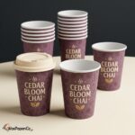custom printed paper tea cups