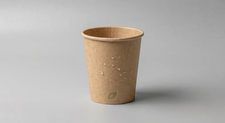 Compostable water based lined coffee cup