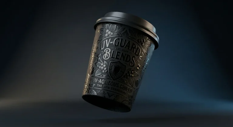 Embossed finish paper coffee cup