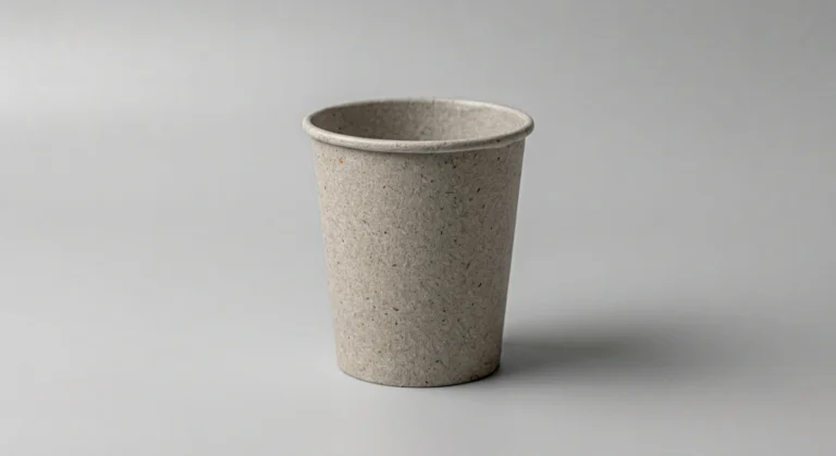 Recycled fibre paper coffee cup
