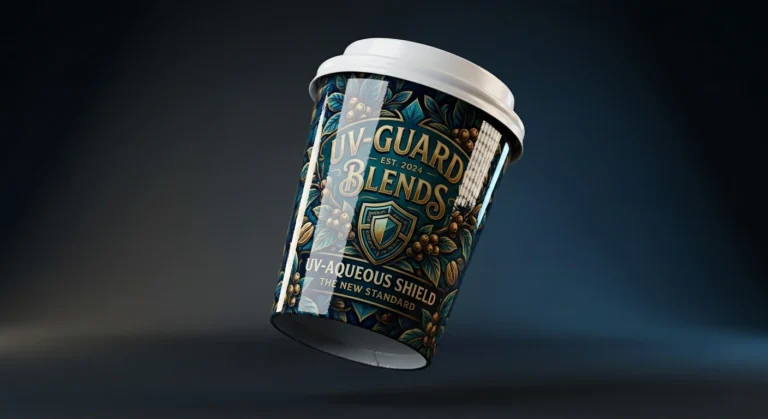Spot UV gloss finish coffee cup