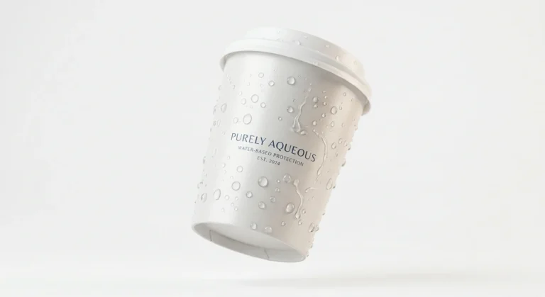 Water based aqueous coating coffee cup